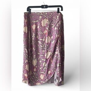 Knox Rose Asymmetrical Skirt - Purple and Cream